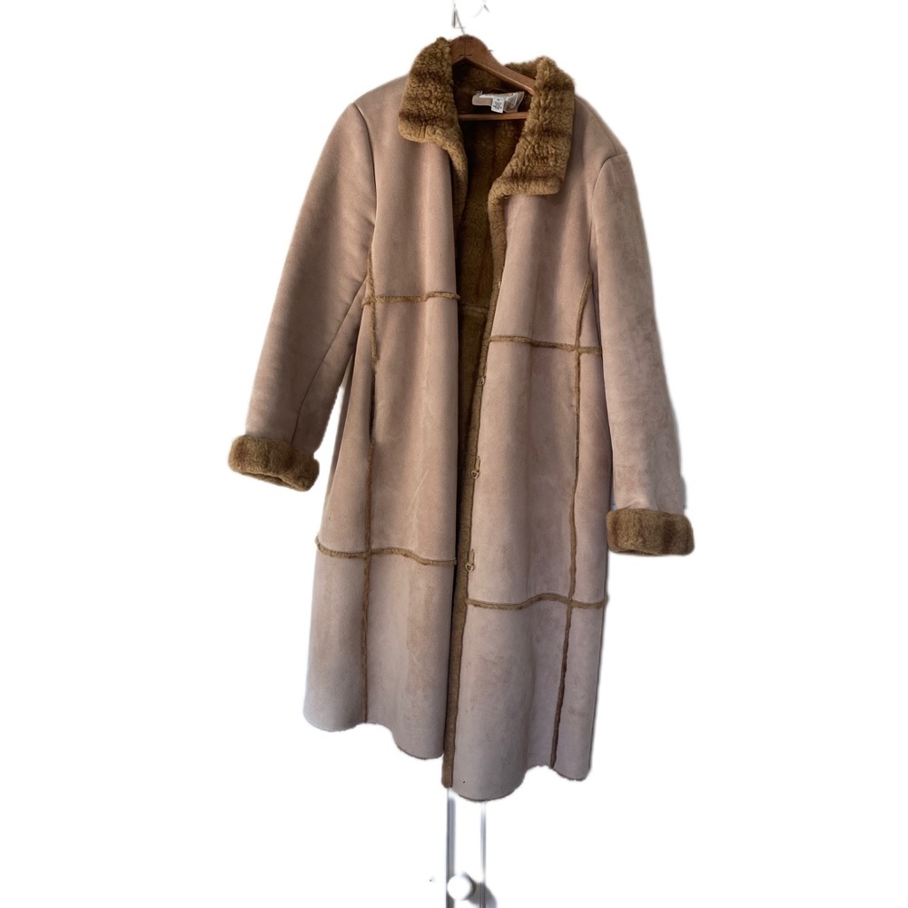 Long Sherpa Coat from Talbots for cozy Autumn